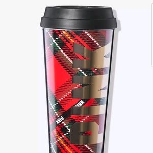 NEW Victoria's Secret PINK Holiday Plaid Tumbler